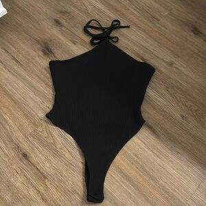 ASOS black halter body suit
